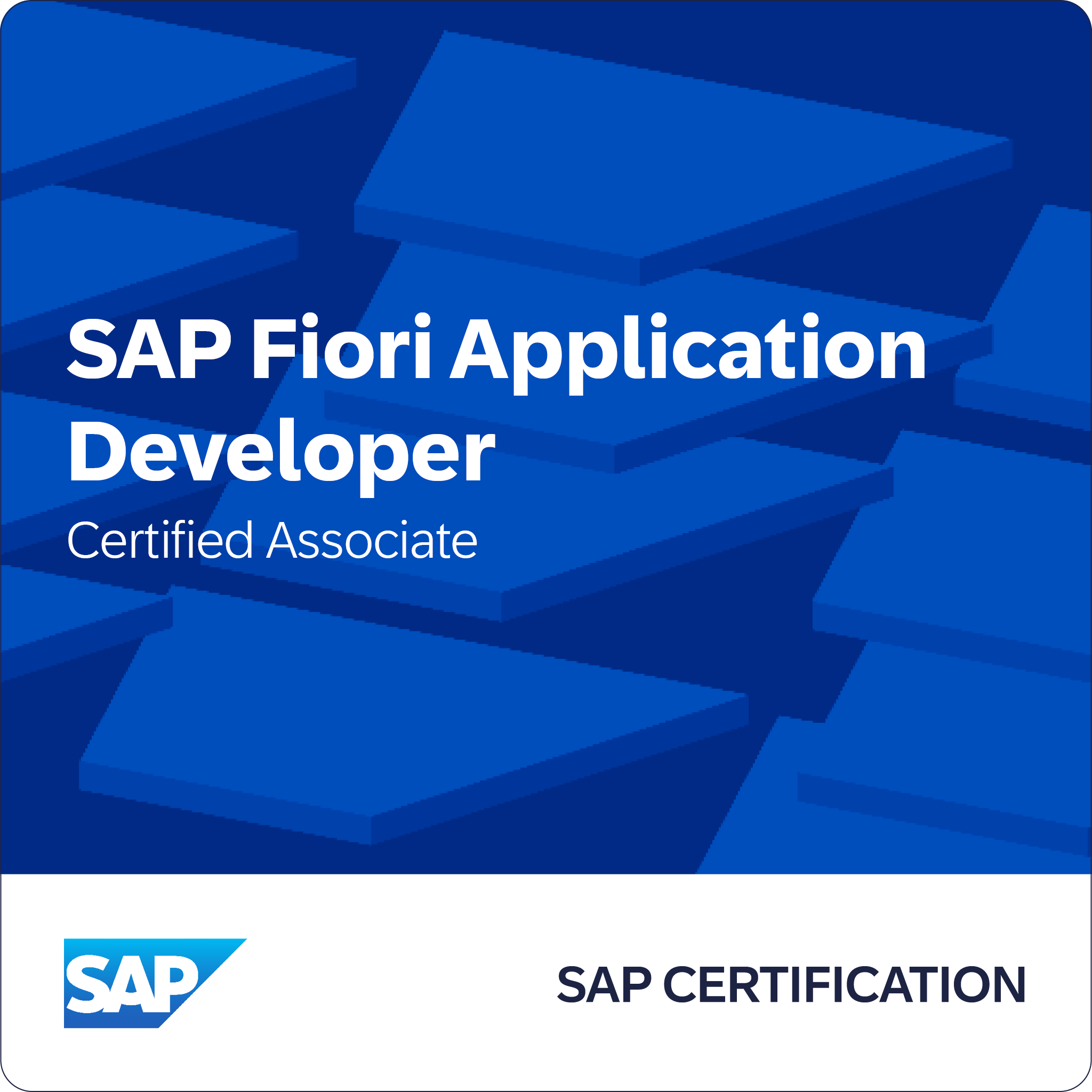 SAP Fiori certification completion badge
